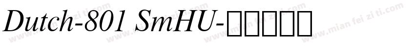 Dutch-801 SmHU字体转换
